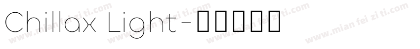 Chillax Light字体转换